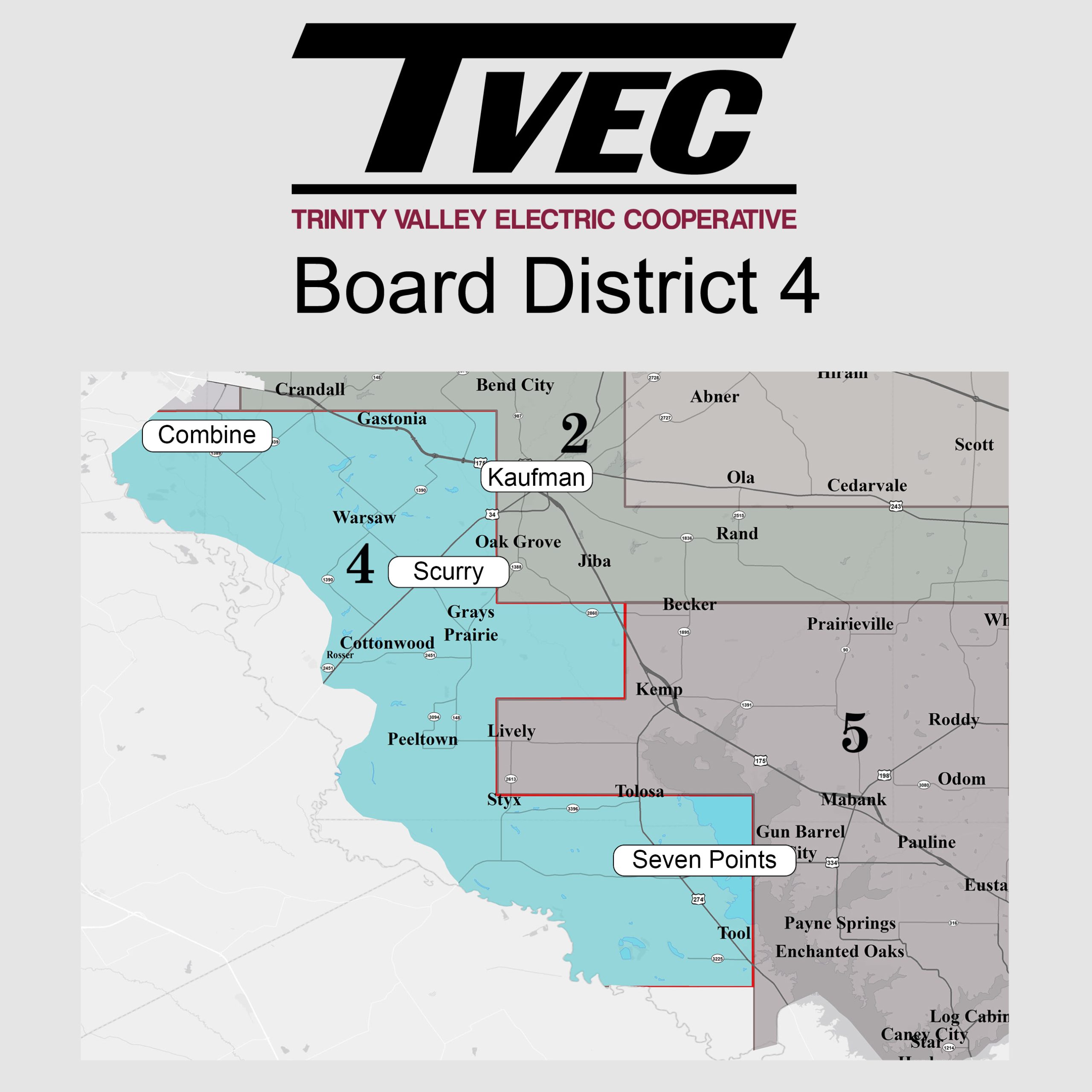 Tvec Board District 4 Trinity Valley Electric Cooperative